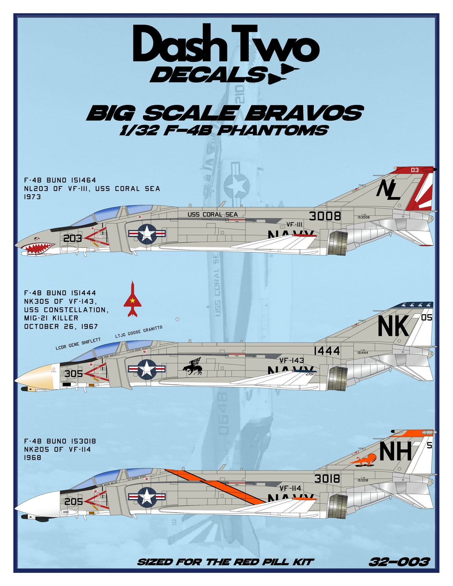 32-003 "Big Scale Bravos" F-4B Phantoms